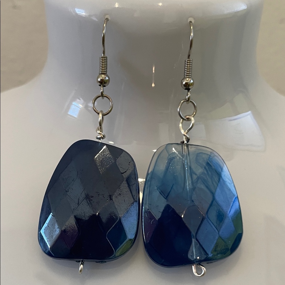 Elegant Blue Dangle Earrings